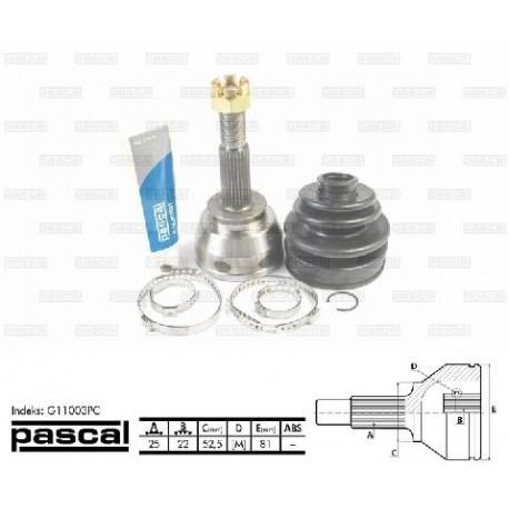 G11003PC Nissan каре комплект полуоска
