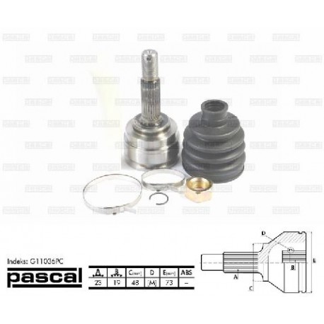 G11036PC Nissan каре комплект полуоска