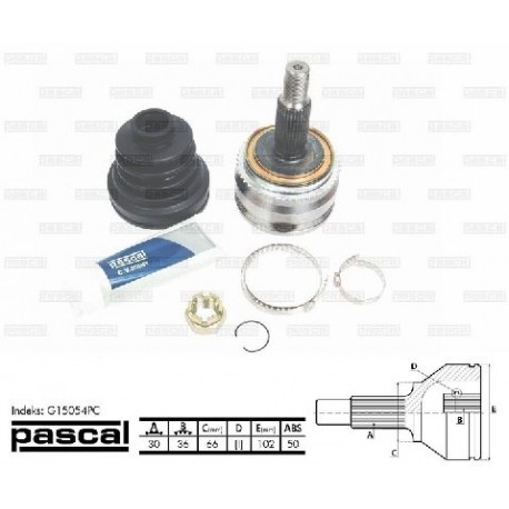 G15054PC Mitsubishi каре комплект полуоска