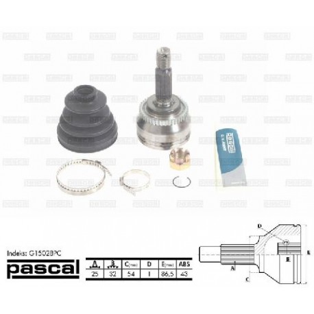 G15028PC Mitsubishi каре комплект полуоска