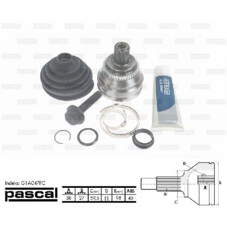 8E0498099A Audi Seat каре комплект полуоска