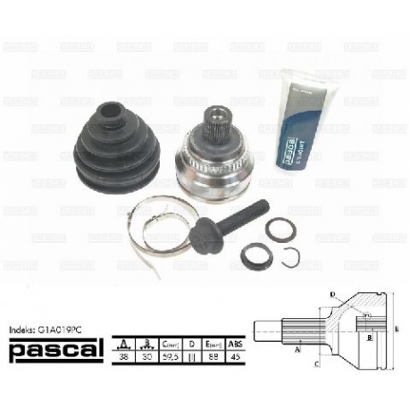 G1A019PC Audi каре комплект полуоска
