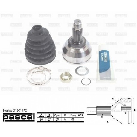 G1B011PC BMW каре комплект полуоска