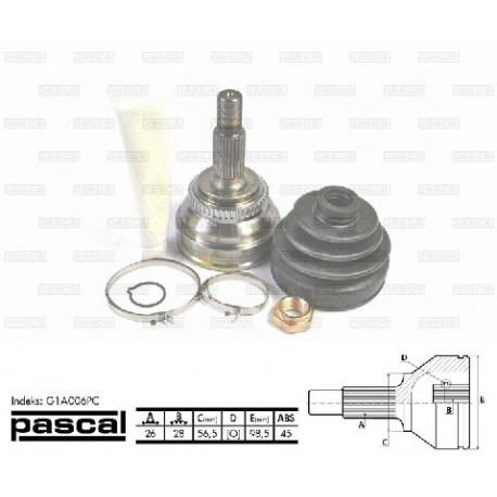 G1A006PC Audi каре комплект полуоска