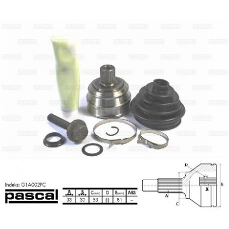 893498099E Audi каре комплект полуоска