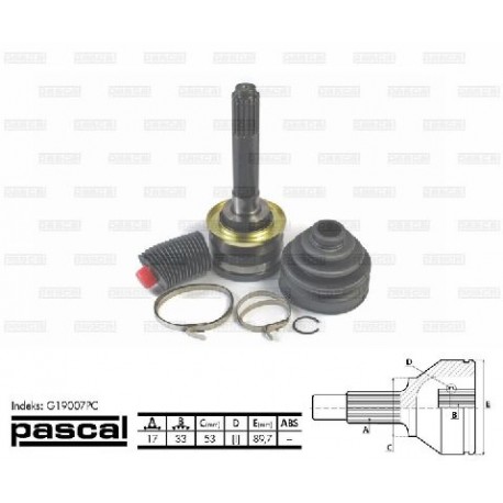 G19007PC Isuzu каре комплект полуоска
