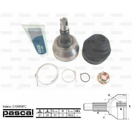 G1D008PC Alfa Romeo Lancia каре комплект полуоска