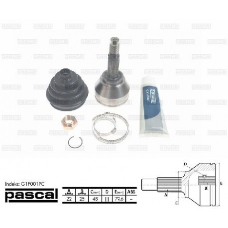 4393155 Fiat Lancia Seat каре комплект полуоска