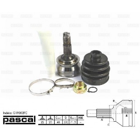 76472452A Fiat каре комплект полуоска