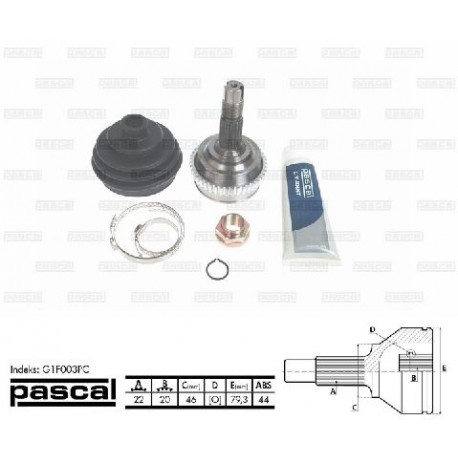 7631082 Fiat Lancia каре комплект полуоска