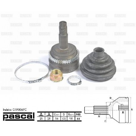 G1F006PC Alfa Romeo Fiat Lancia каре комплект полуоска