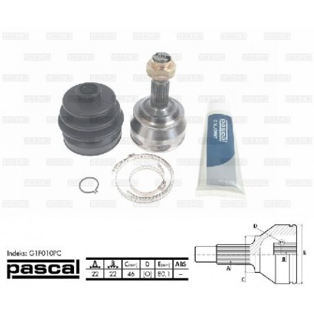 G1F010PC Fiat Lancia каре комплект полуоска