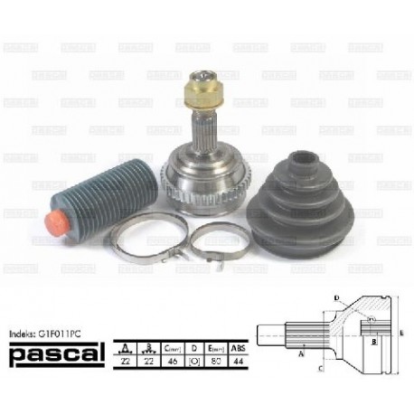 G1F011PC Fiat Lancia каре комплект полуоска