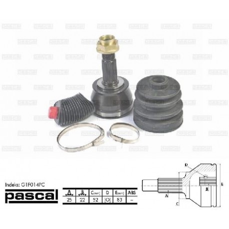 G1F014PC Fiat каре комплект полуоска