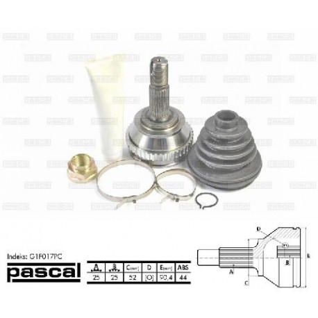G1F017PC Alfa Romeo Fiat каре комплект полуоска