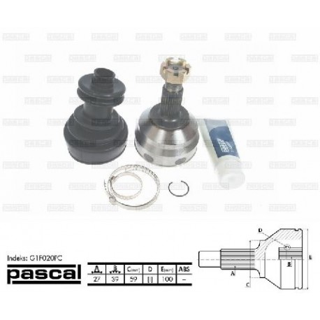 G1F020PC Citroen Fiat Peugeot каре комплект полуоска