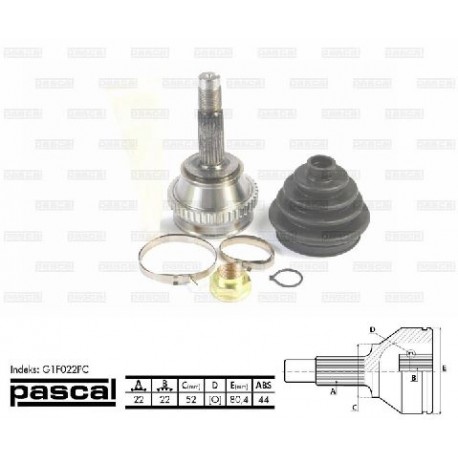 G1F022PC Fiat каре комплект полуоска