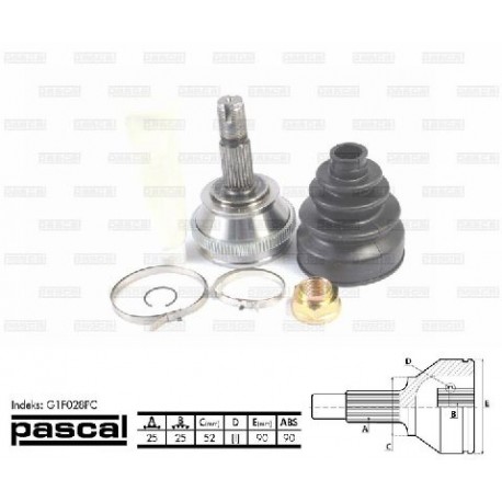 G1F028PC Fiat Lancia каре комплект полуоска