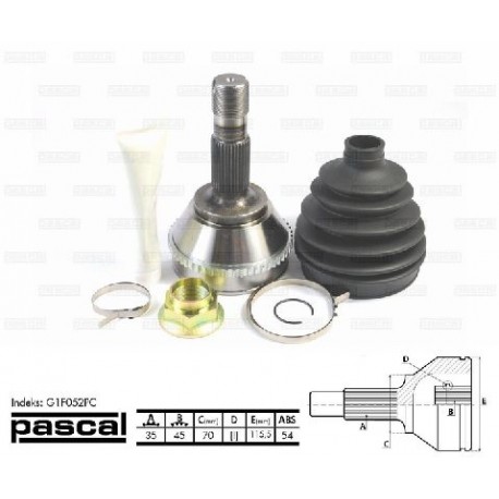 G1F052PC Citroen Fiat Peugeot каре комплект полуоска