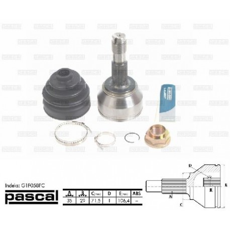 1355333080 Citroen Fiat Peugeot каре комплект полуоска