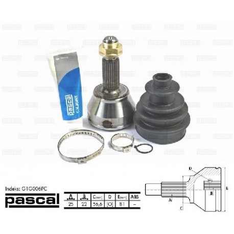 G1G006PC Ford Mazda каре комплект полуоска