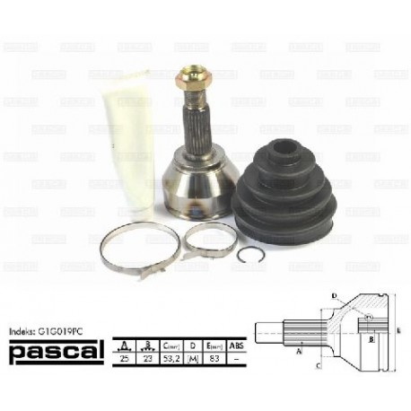 G1G019PC Ford каре комплект полуоска