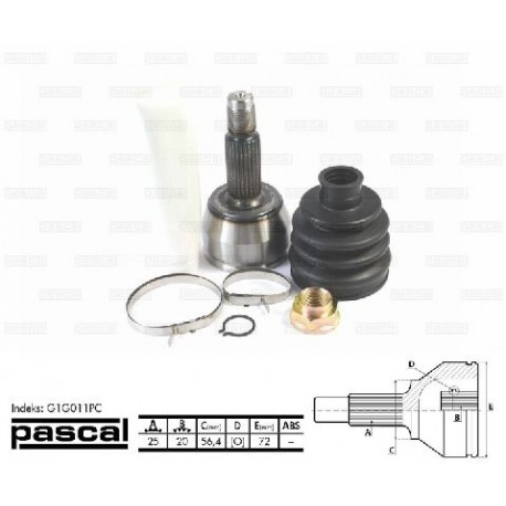 G1G011PC Ford Mazda каре комплект полуоска