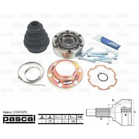 G1X016PC Fiat Mercedes Opel каре комплект полуоска