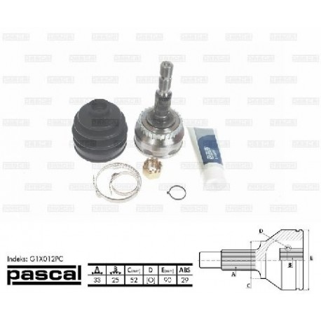 90496368S Opel каре комплект полуоска 