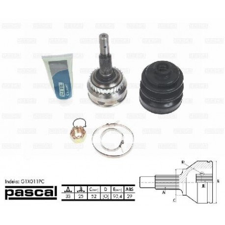 G1X011PC Opel каре комплект полуоска