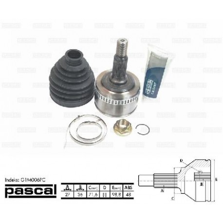G1M006PC Mercedes каре комплект полуоска