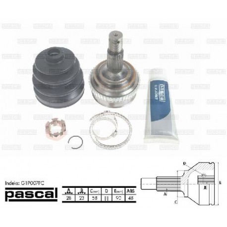 95653010 Citroen Peugeot каре комплект полуоска