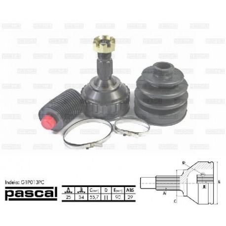 G1P013PC Peugeot каре комплект полуоска