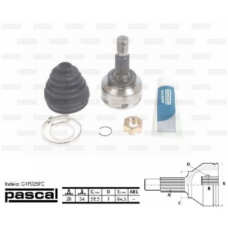 3272GE Citroen Peugeot каре комплект полуоска