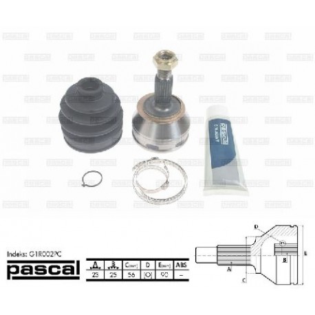 G1R002PC Renault каре комплект полуоска