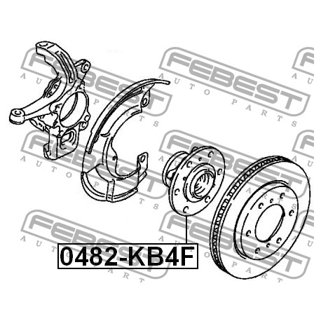 MR992374 Mitsubishi L200 KB преден лагер главина