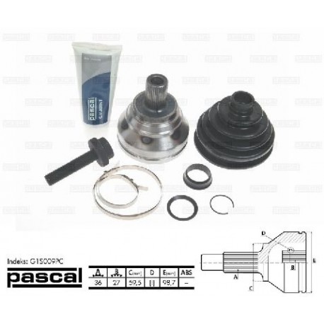 1KM498099 Audi Seat Skoda каре комплект полуоска