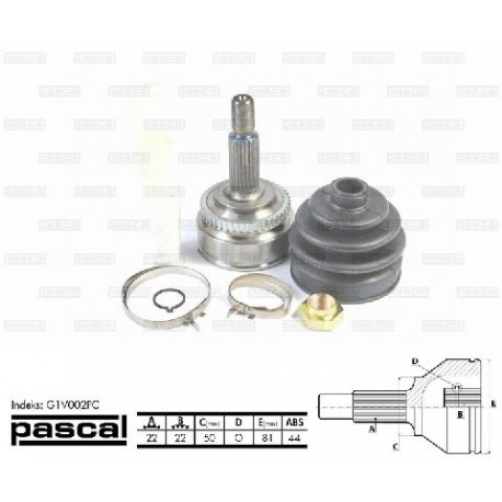 G1V002PC Volvo каре комплект полуоска