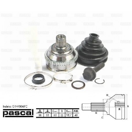 G1W006PC Volkswagen каре комплект полуоска