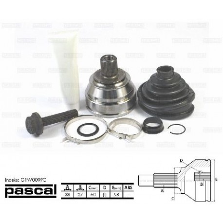 G1W009PC Volkswagen каре комплект полуоска