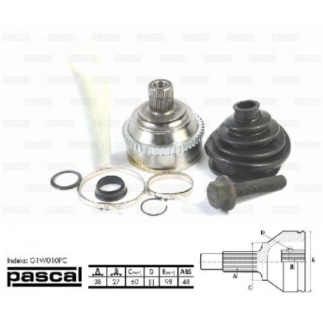 G1W010PC Volkswagen каре комплект полуоска