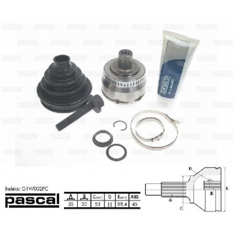 3B0498099D Audi Skoda Volkswagen каре комплект полуоска 