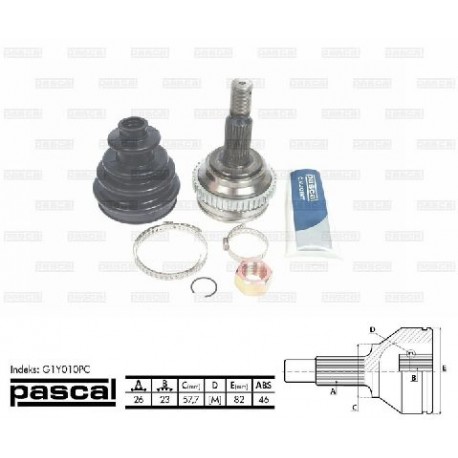 G1Y010PC Chrysler каре комплект полуоска