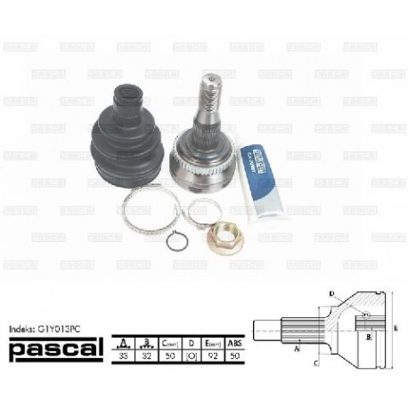 G1Y013PC Chrysler каре комплект полуоска