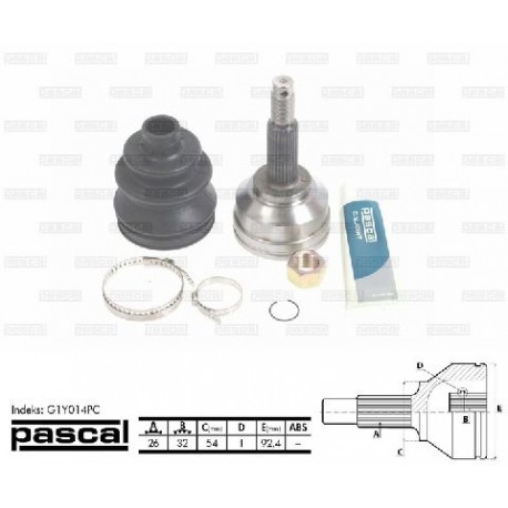 G1Y014PC Chrysler каре комплект полуоска