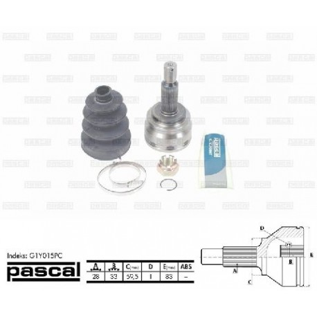G1Y015PC Dodge каре комплект полуоска