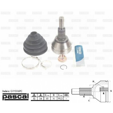 G1Y016PC Chrysler каре комплект полуоска