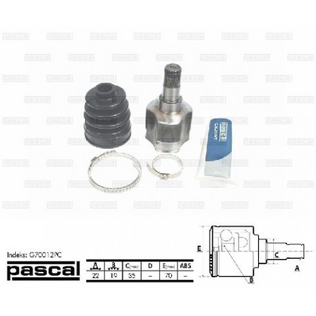 G70012PC Daewoo вътрешно каре комплект полуоска 