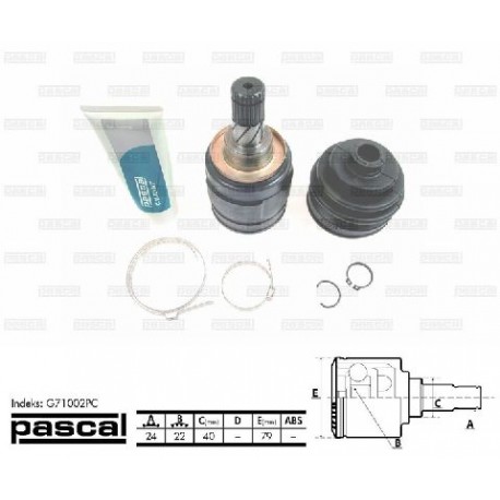 G71002PC Nissan вътрешно каре комплект полуоска 