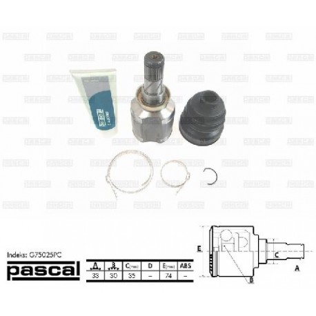 G75025PC Mitsubishi вътрешно каре комплект полуоска 